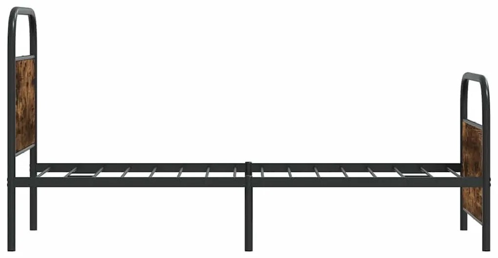 Ágykeret matrac nélkül 75x190 cm gépesített fa füstölt tölgyfa