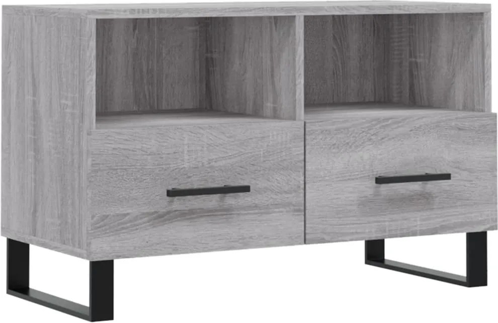 vidaXL szürke sonoma színű szerelt fa TV-szekrény 80x36x50 cm