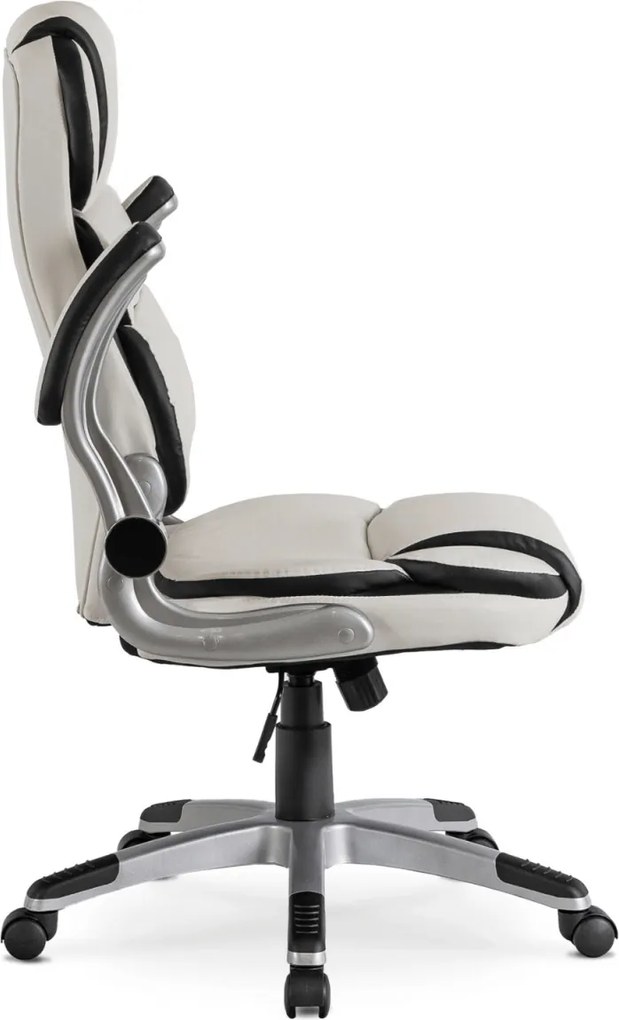 Forgószék fehér színben, műbőr kárpittal. LIVERPOOL