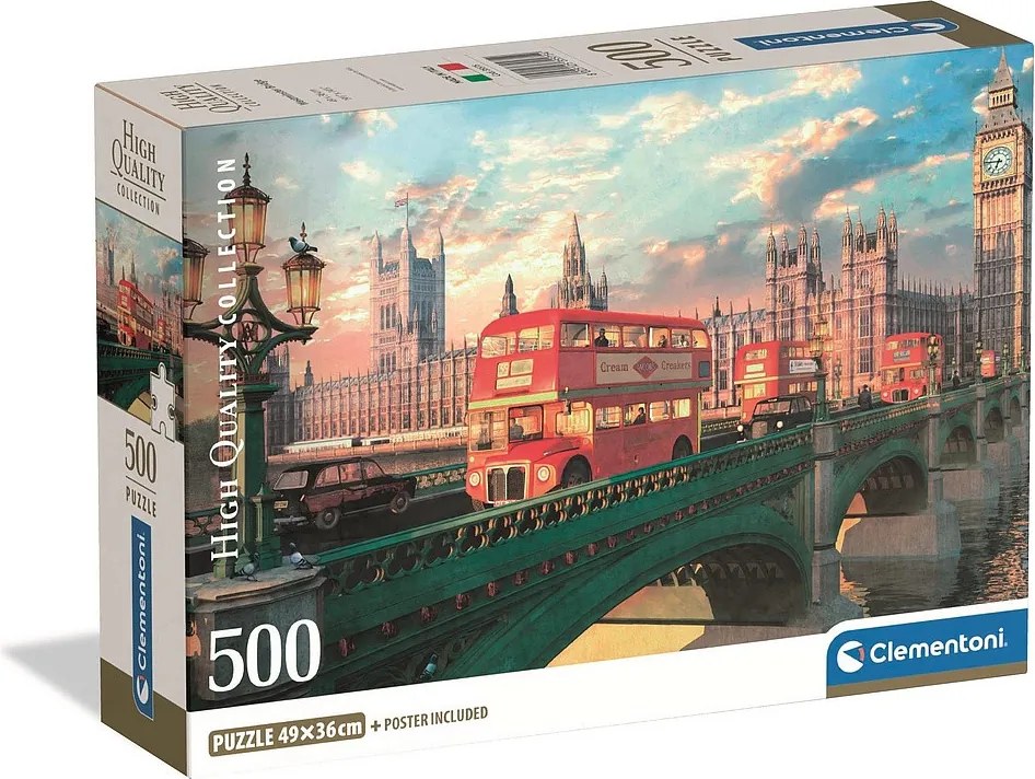 London Westminster Bridge 500 db-os Compact puzzle Clementoni