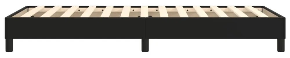fekete műbőr rugós ágykeret 90x200 cm