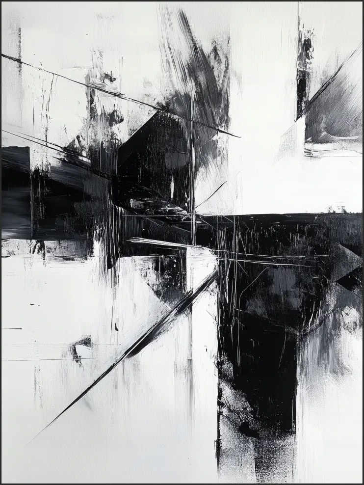 Expresszionizmus Intenzív színek poszter 40x50cm fekete-fehér piros bézs#550