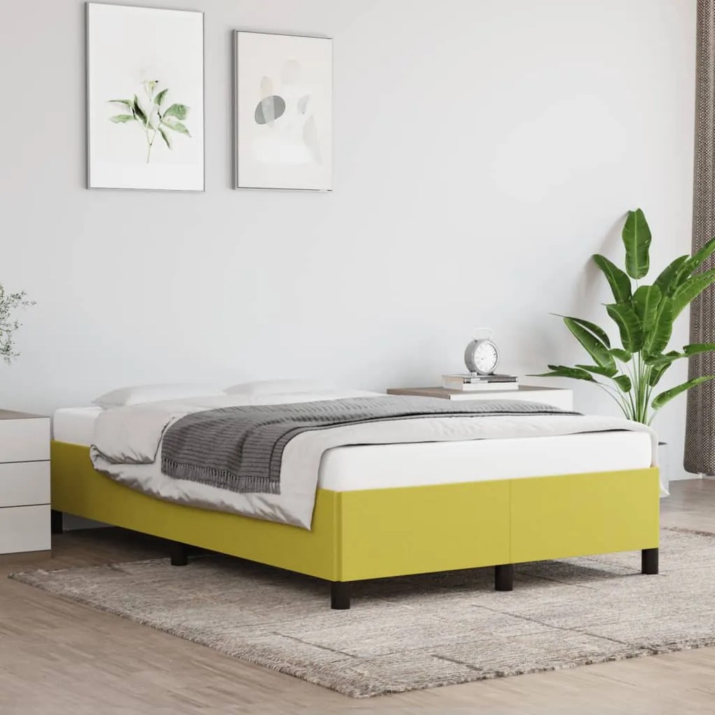 zöld szövet ágykeret matrac nélkül 120x200 cm