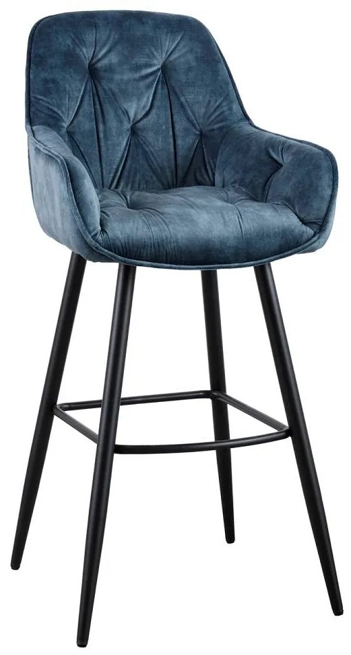 Design bárszék Garold petrol bársony