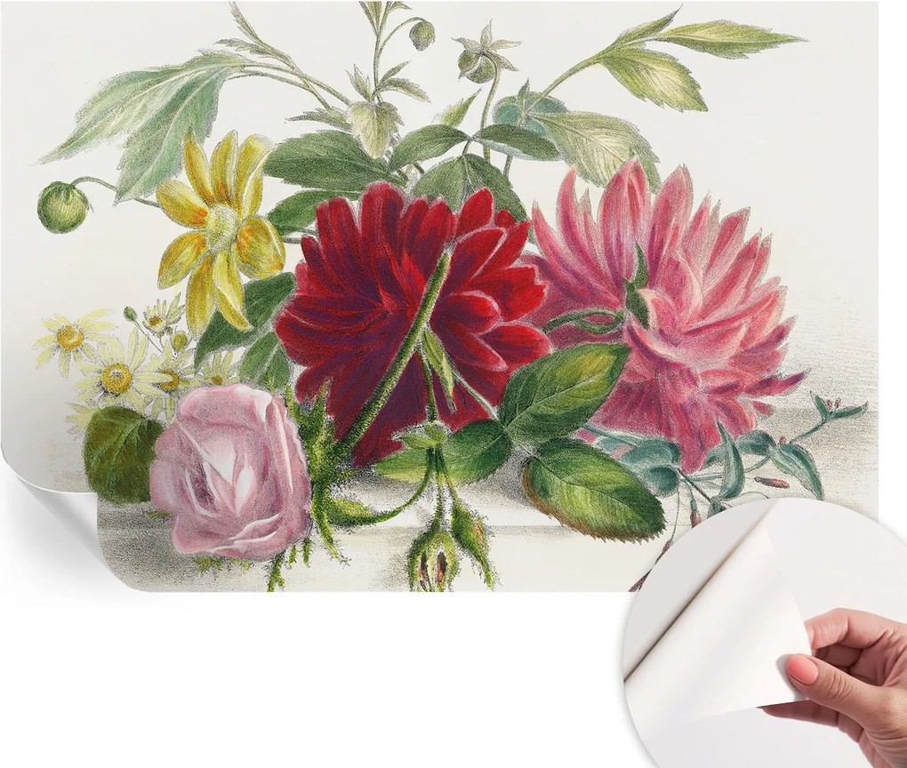 Mosható öntapadós fotótapéta étkezőbe Virágos csokor 104x70 cm