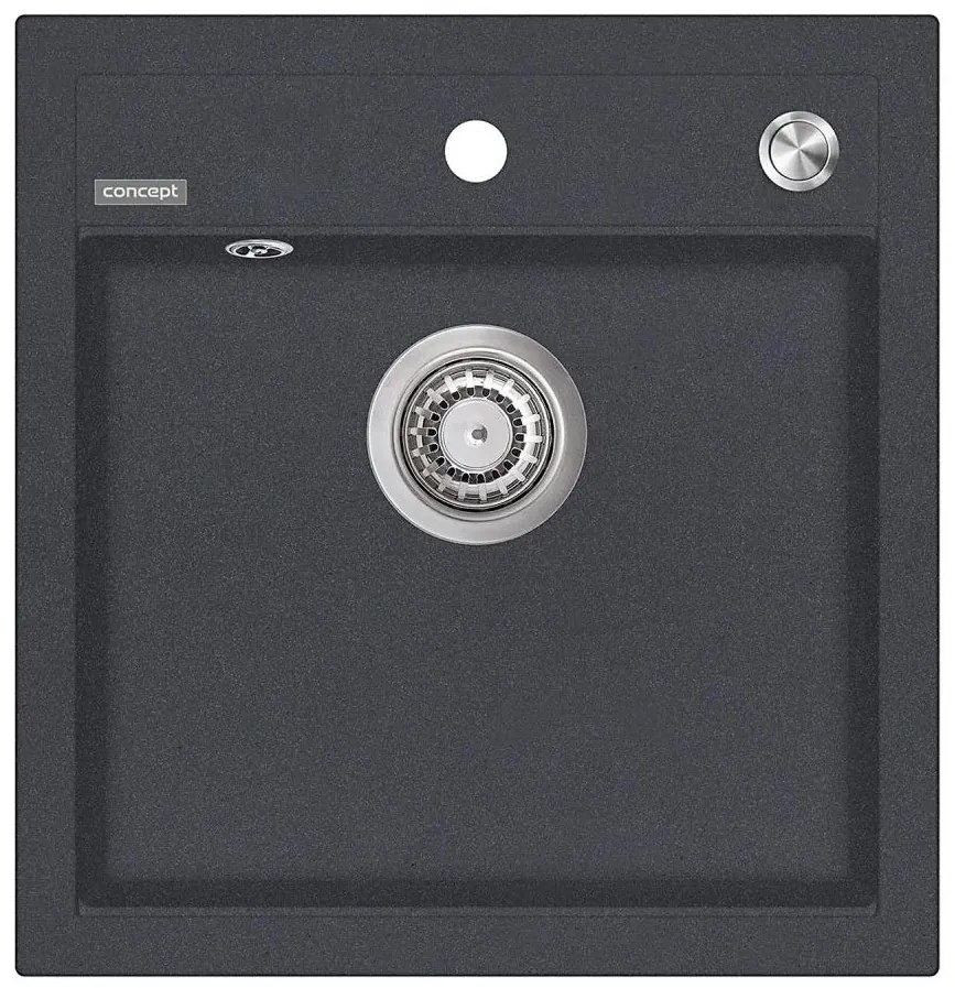 Concept DG00C50DG - CUBIS konyhai mosogató 49 x 51 cm, gránit, sötétszürke