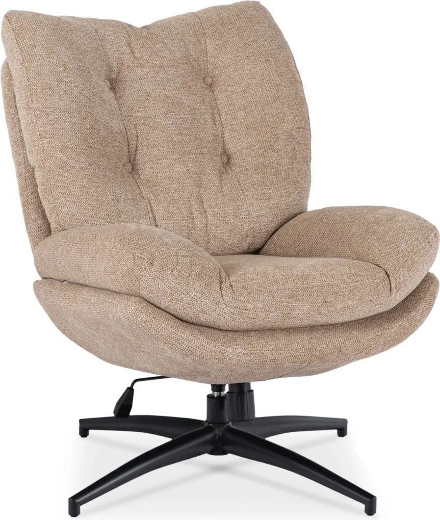 Forgó pihenőfotel lábtartóval bézs, FREMONT