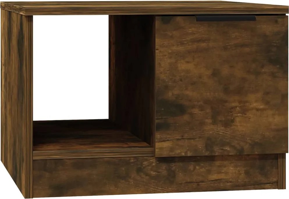 vidaXL füstös tölgy színű szerelt fa dohányzóasztal 50 x 50 x 36 cm