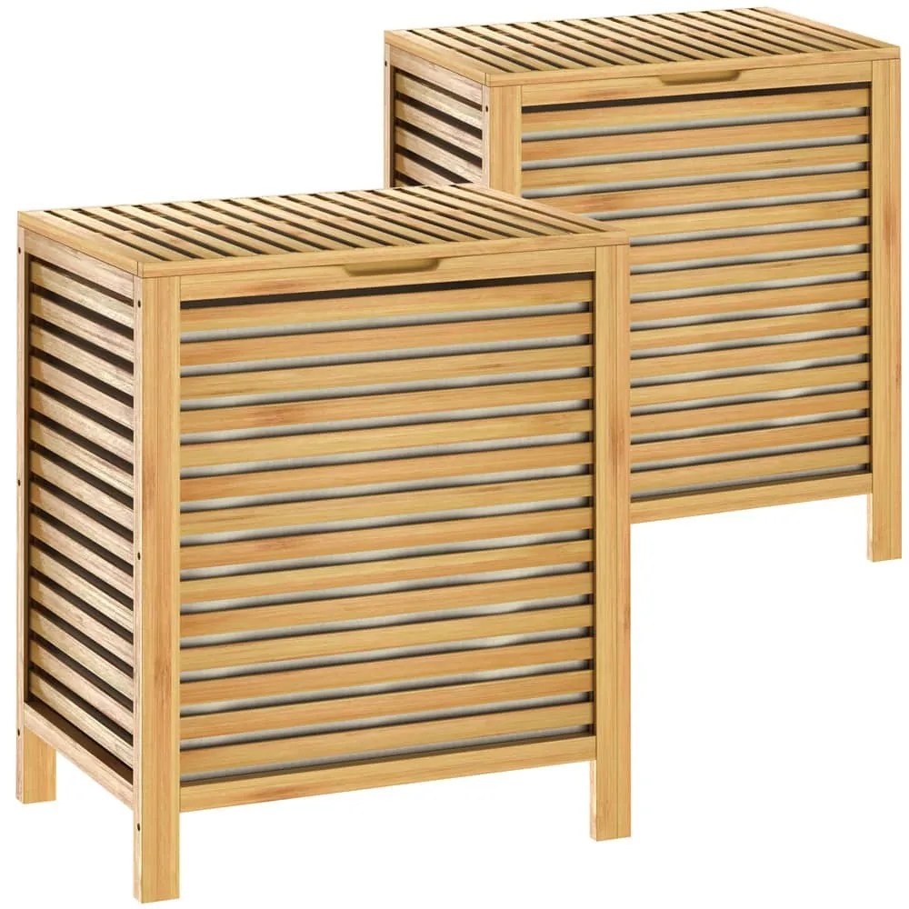 ISLA bambusz szennyeskosár, 62 l, természetes barna Casaria