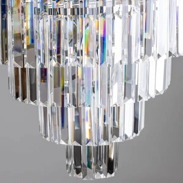 Brilagi - LED Kristály csillár láncon MOZART 5xE14/40W/230V fényezett króm