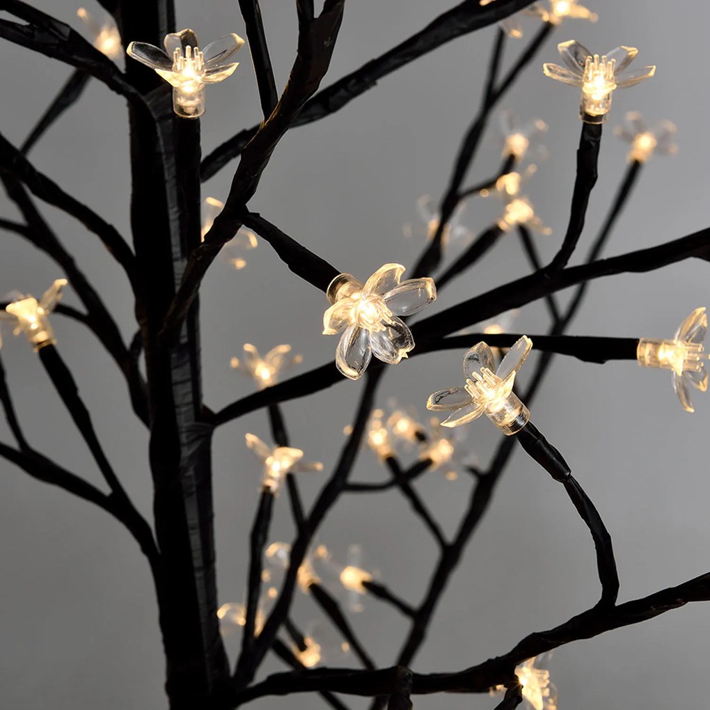 Világító fa – cseresznyevirág 180 cm, 200 fehér LED lámpával (meleg spektrum)