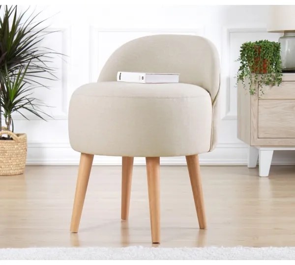 Puff NIKI átm. 46 cm krémszínű