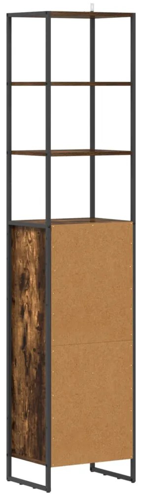 vidaXL Fürdőszoba Székény Füstös tölgy 40 x 30 x 180 cm Faanyag