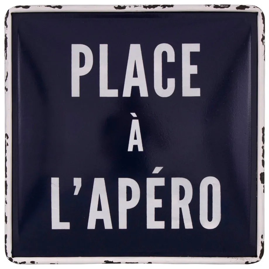 Fém falitábla 23x23 cm Place à l'apéro – Antic Line
