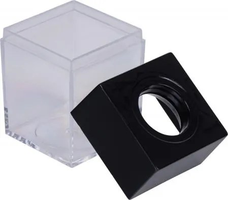 Gemkapocstartó, mágneses, négyszögletű, OFFICE PRODUCTS, átlátszó-fekete (D8461190)