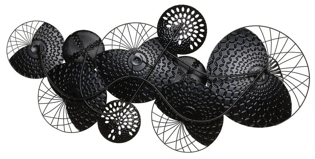 Fali Dekoráció Fekete És Ezüst Színben CESIUM Beliani