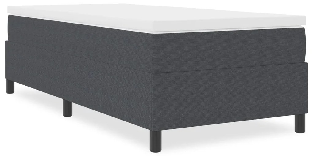 Boxspring Ágy Sötétszürke 80x200 cm Pamut