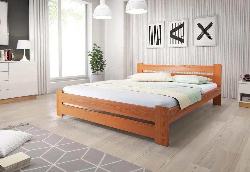 P/ HEUREKA ágy + MORAVIA matrac + ágyrács AJÁNDÉK, 120x200 cm, éger-lakk