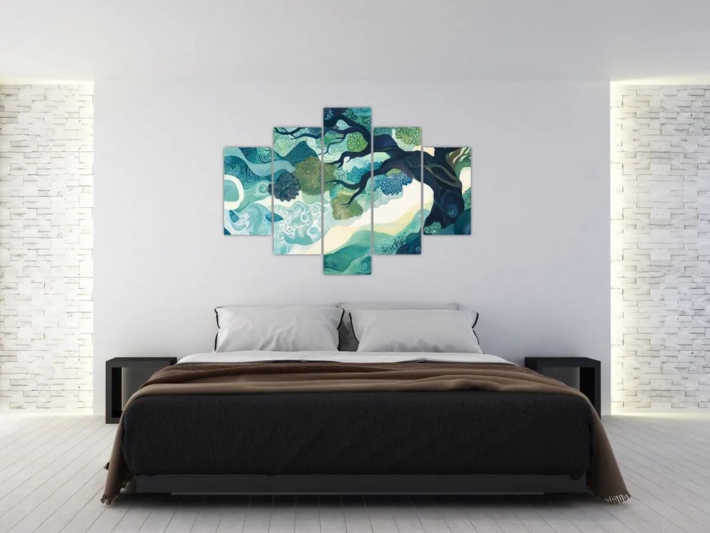 Kép – Az életfa zöld lombkoronája (150x105 cm)