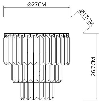 Fali lámpa MILANO 2xE14/40W/230V arany