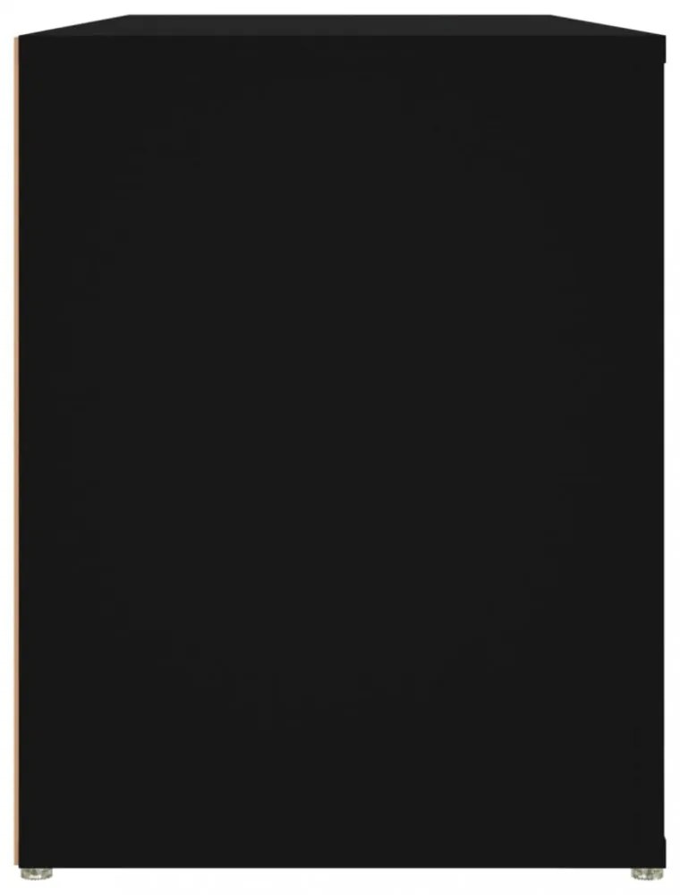 fekete szerelt fa cipőtartó 100x35x45 cm