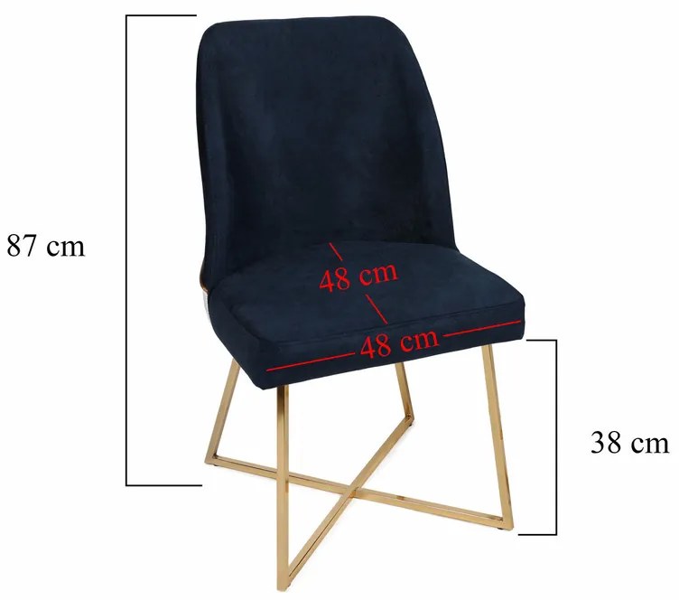 Madrid Dark Blue étkezőszék szett, 2 db, 2 db
