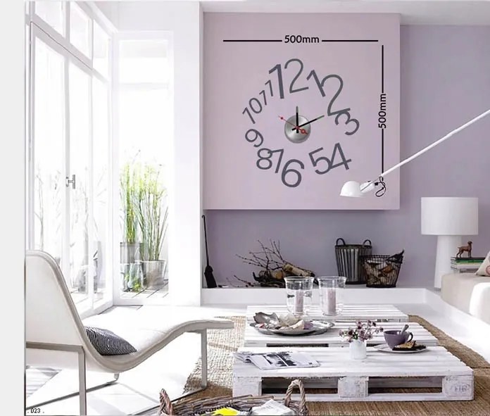 Diy Falióra matricával Clock fali matricák Számok 50x50