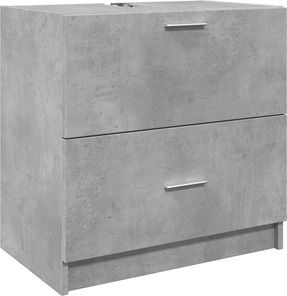 vidaXL betonszürke szerelt fa mosdószekrény 59 x 37 x 59 cm