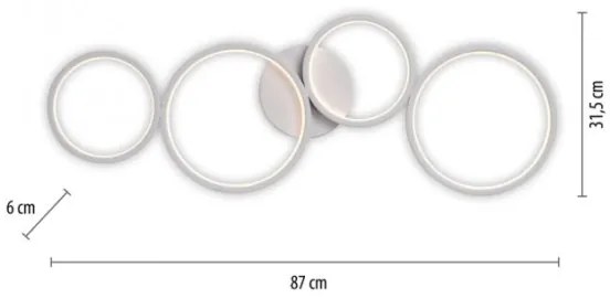 Paul Neuhaus 6183-16 - LED Dimmelhető mennyezeti lámpa KIRINGE LED/26W/230V