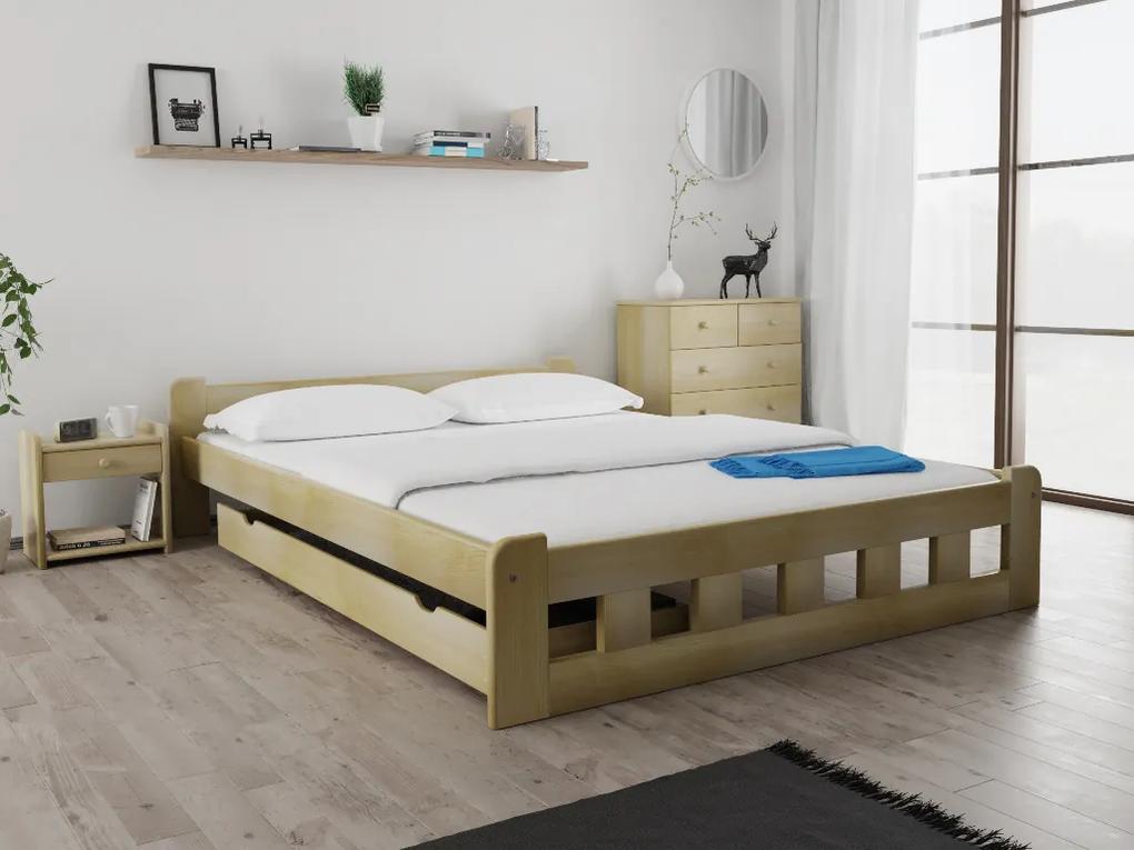 Naomi magasított ágy 140x200 cm, fenyőfa Ágyrács: Lamellás ágyrács, Matrac: Deluxe 10 cm matrac