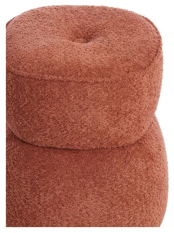 Narancssárga buklé puff Leyla – Light &amp; Living