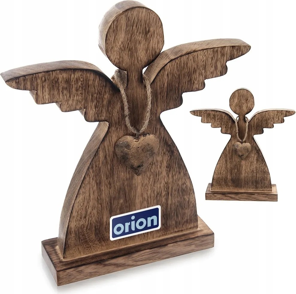 Fa angyal figura angyal dekoratív álló figura 29 cm