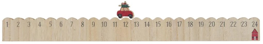 IB Laursen Fából készült karácsonyi naptár DRIVING CAR