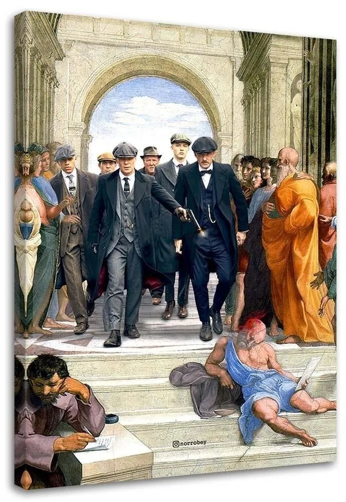 Gario Vászonkép Peaky Blinders, antik kollázs - Norrobey Méret: 70 x 100 cm