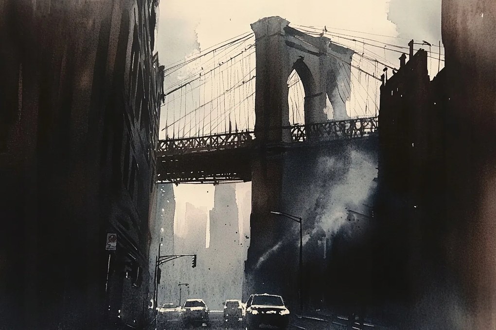 Canvas Város New York Brooklyn Híd Brooklyn 120x80