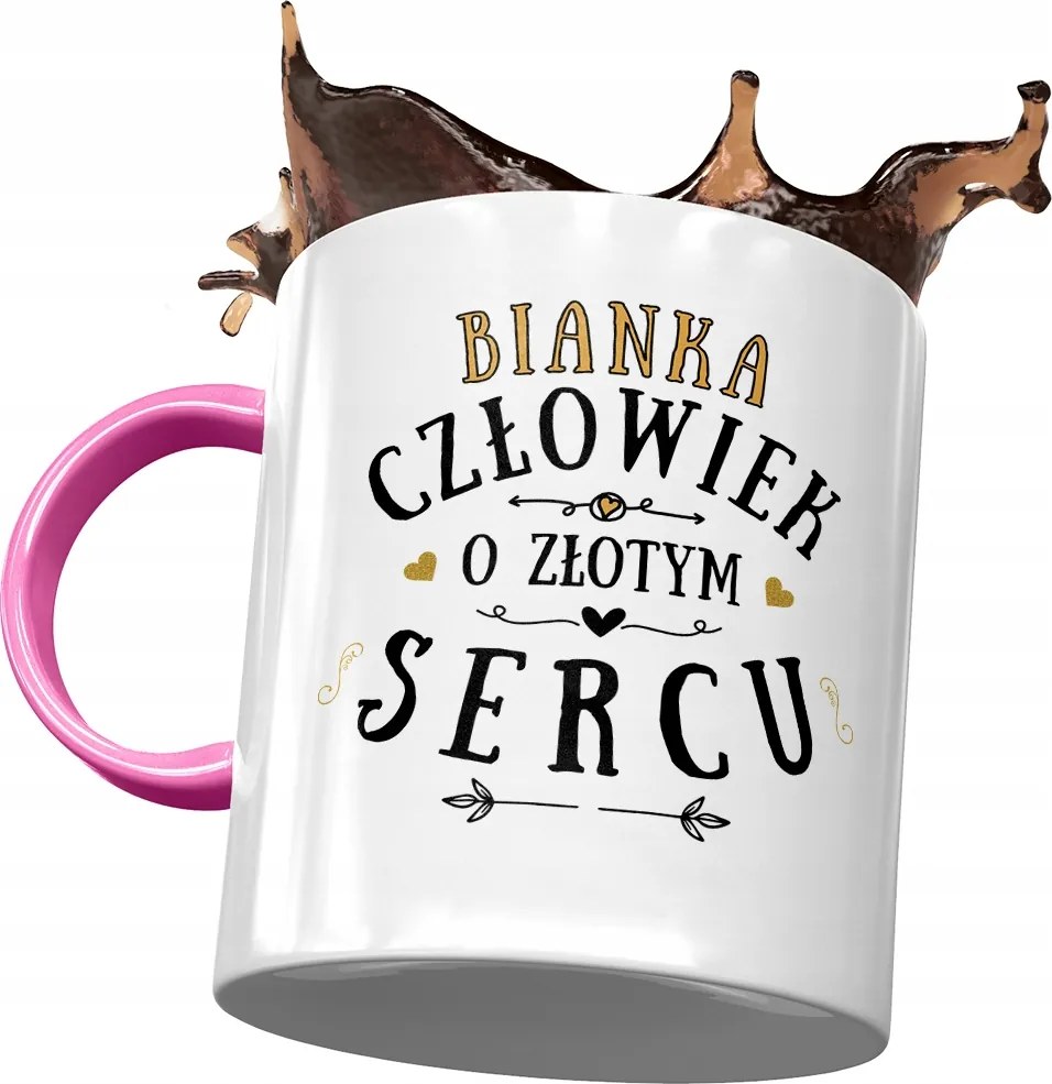 Rózsaszín Bögre Bianka Feleség Barátnő Nyomtatott Fotóval