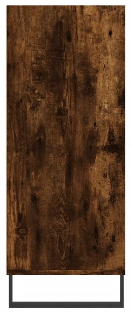 füstös tölgy színű szerelt fa magasszekrény 57 x 35 x 90 cm