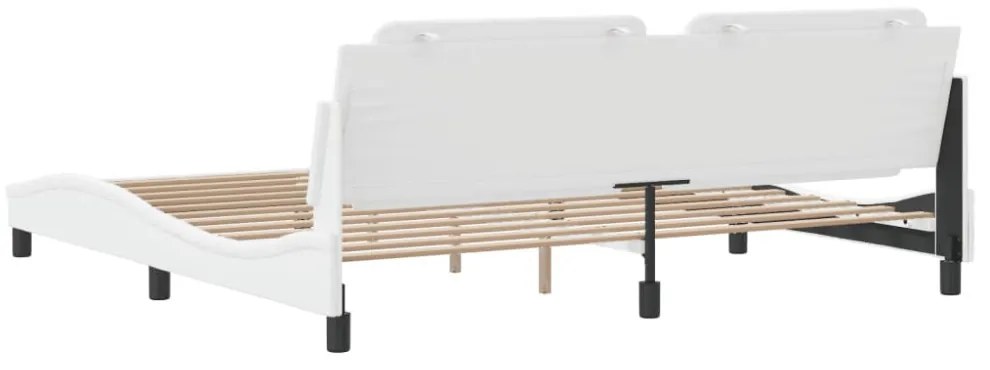 fehér műbőr ágykeret matrac nélkül Zadar 200x200 cm