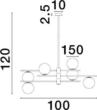 Függeszték Fekete GIT NOVA LUCE 9009296