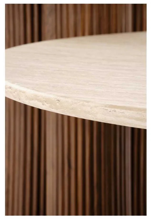 Donovan dohányzóasztal, kő / dió