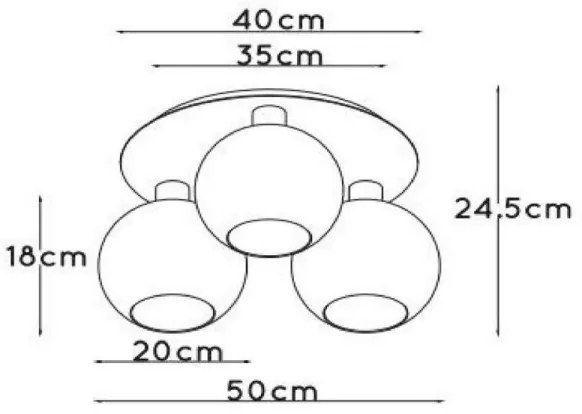 Lucide 74114/03/02 - Mennyezeti lámpa MARIUS 3xE27/40W/230V arany