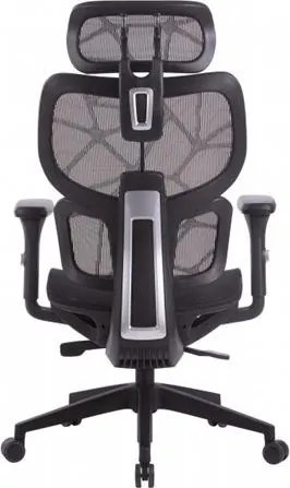 Irodai forgószék, hálós ülőlap és háttámla, fekete műanyag lábkereszt, Humantech, fekete (BBSZV429)