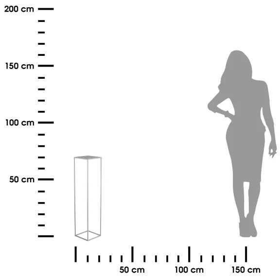 Virágállvány 70x24 cm szürke
