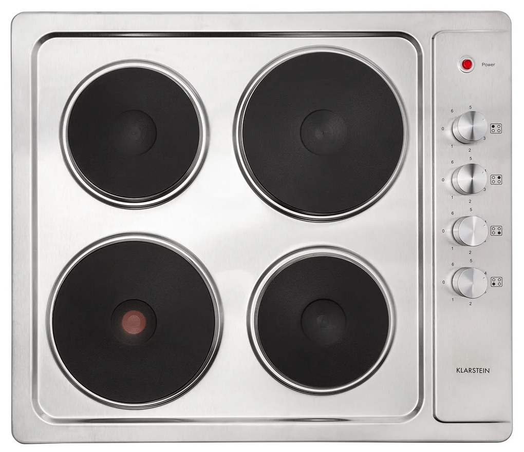 Klarstein Appetito 4, elektromos főzőlap, 5500 W, 4 főzőlap, 6 teljesítményfokozat, rozsdamentes acél