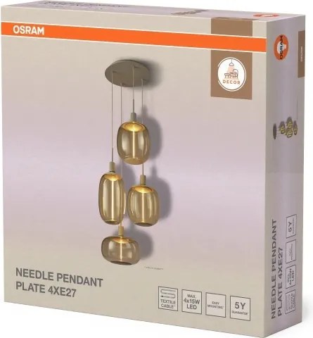 Osram - tápkábel NEEDLE PENDANT 4xE27/25W/230V bézs