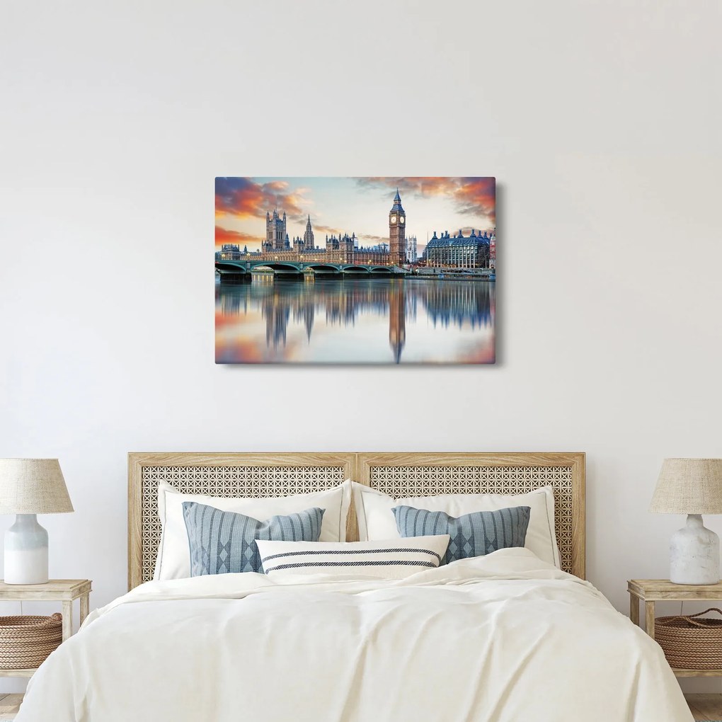 Kép - a Parlament londoni házai (90x60 cm)