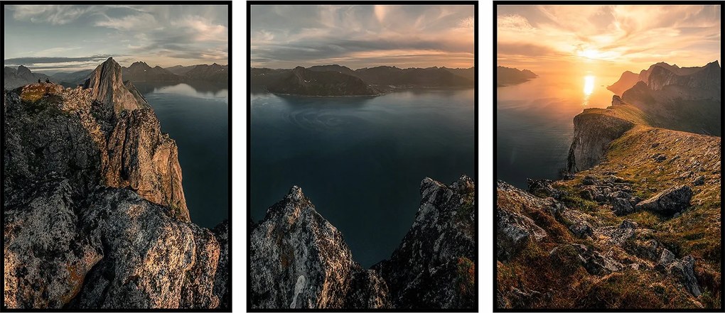 Triptichon Poszterek 60x90 sorozat hegyek naplemente