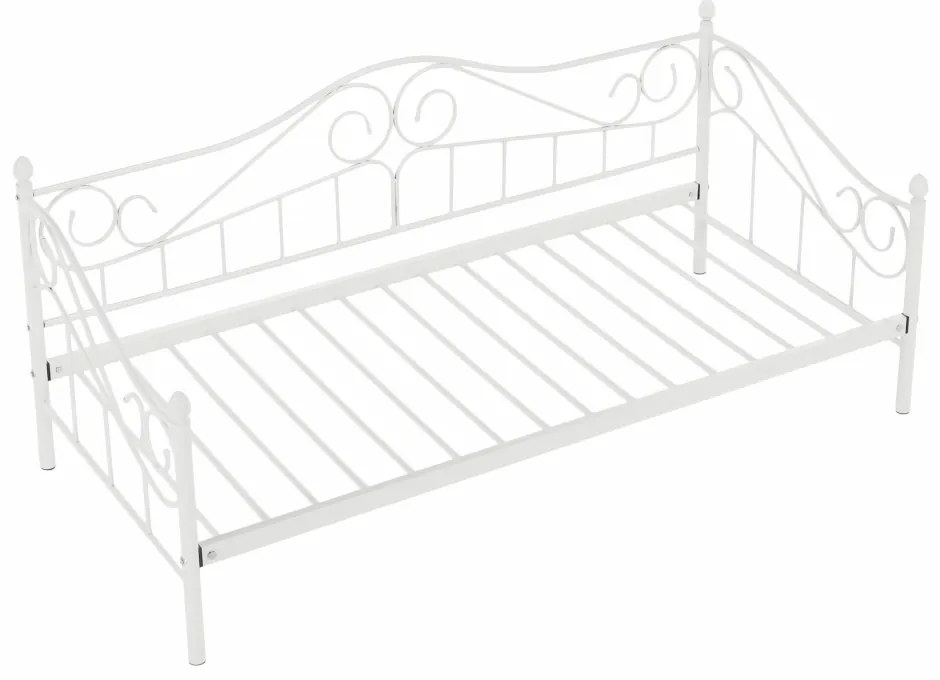 Egyszemélyes ágy 90 cm Danina (fehér) (ágyráccsal). 1016020