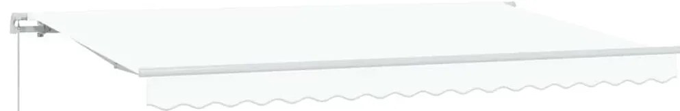 Behúzható napellenző Fehér 400 x 200 cm Pamut és Alumínium