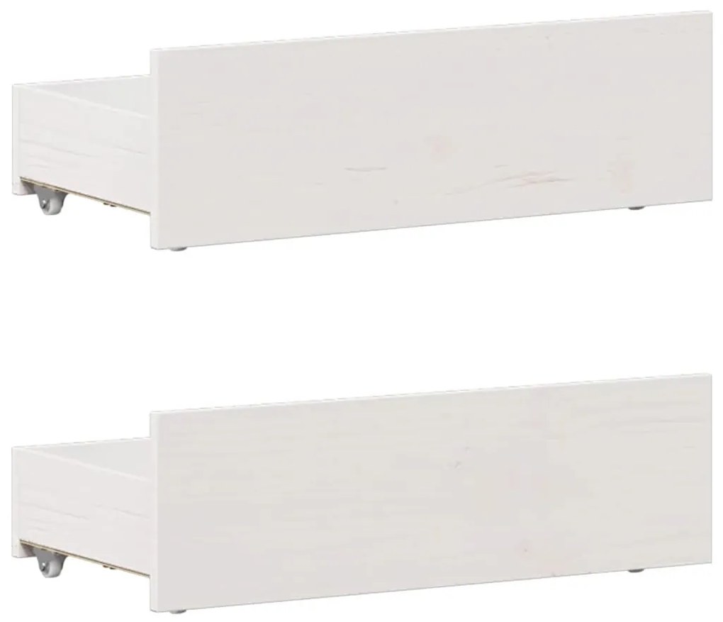 fehér tömör fenyőfa fejtámlás ágykeret matrac nélkül 75x190 cm